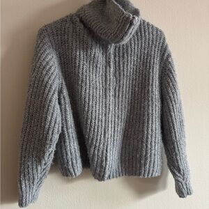 H&M Charcoal Knit Turtleneck Sweater